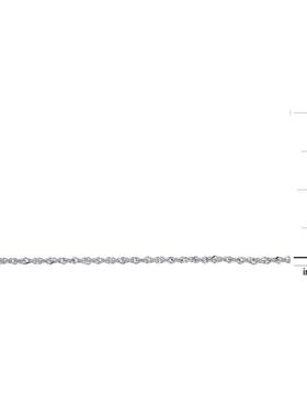 Amour 12mm Sparkling Singapore项链14K白色金色16