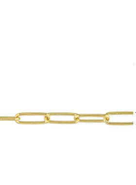 Amour 5mm Paperclip链项链黄色镀纯银20
