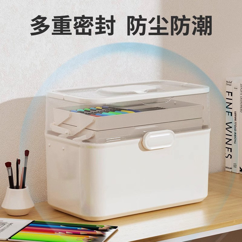 美甲工具收纳箱三层家用大容量儿童文具甲油胶光疗机专用收纳盒子,淘宝优惠券,粉丝福利购,淘宝优惠卷