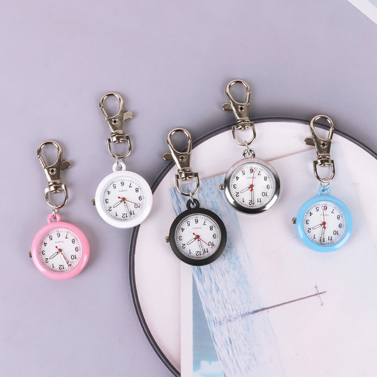 Leuchtende kleine Taschenuhr mit Schlüsselanhänger