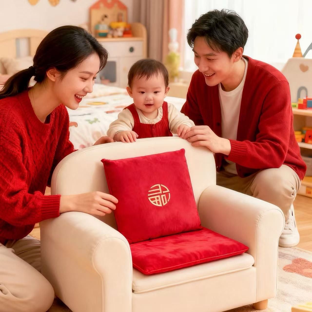 结婚跪垫一对坐福垫新婚新郎新娘磕头敬茶改口婚礼用的红色喜垫子,淘宝优惠券,粉丝福利购,淘宝优惠卷