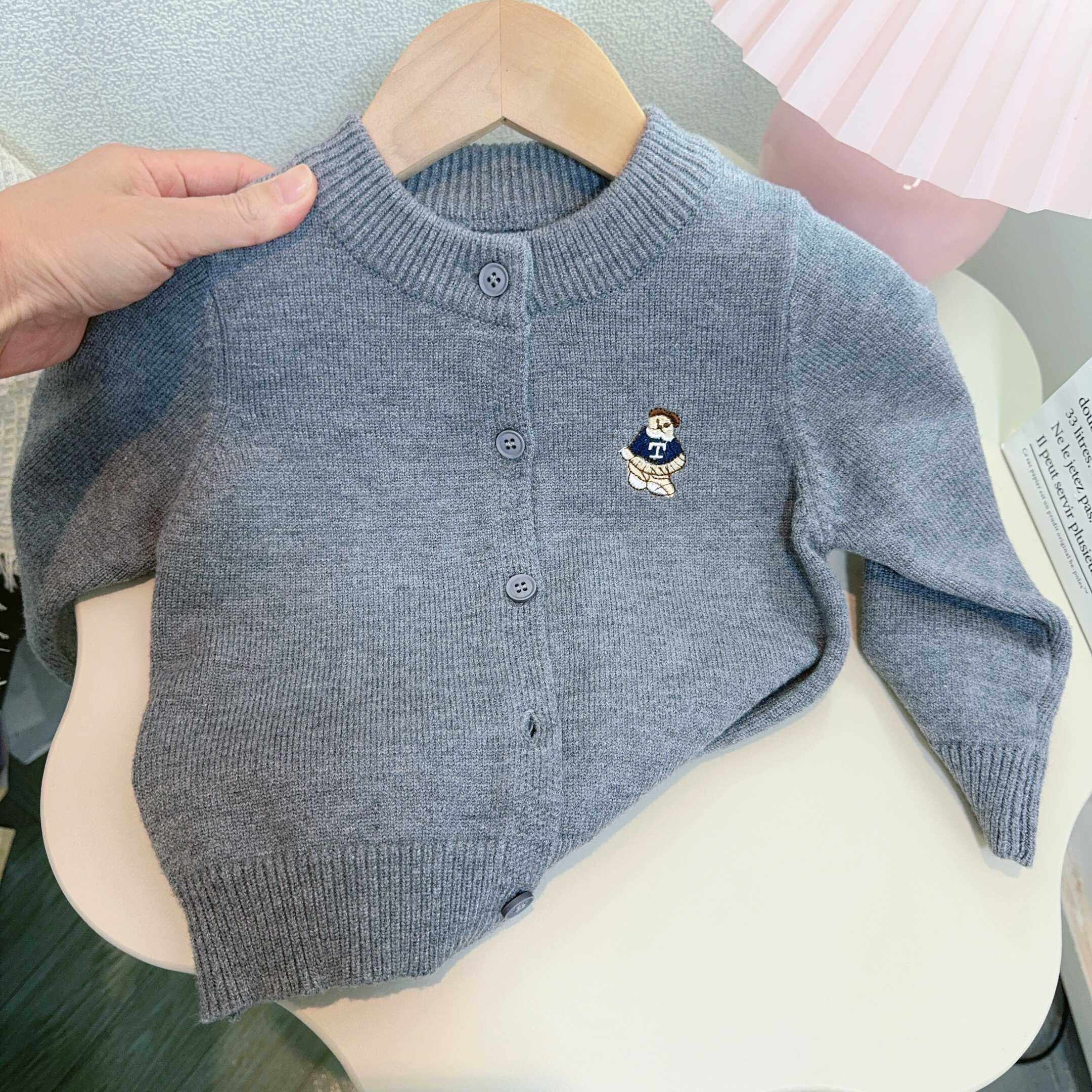 童装男童女童针织卡通小熊开衫新款洋气儿童宝宝毛衣外套秋季上衣,淘宝优惠券,粉丝福利购,淘宝优惠卷