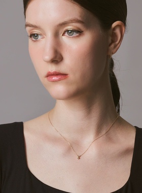 日系* 24冬季圣诞限定冰冻水滴莫桑钻项链925银赵露思鼻屎钻