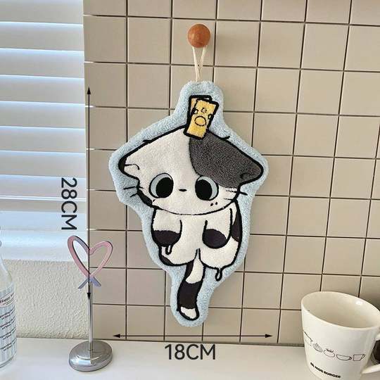 Clip bear hand towel hanging cute super absorbent thickened coral velvet kitchen bathroom special bathroom