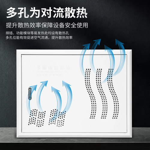 诚拓明暗装多媒体信息箱弱电箱家用光纤入户宽带光猫网络箱集线箱 - 图0
