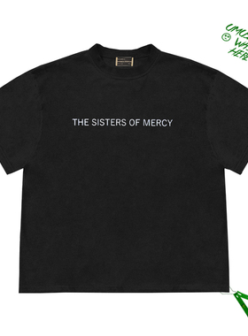 The Sisters of Mercy慈悲姐妹简约英文字母标签印花图案短袖T恤