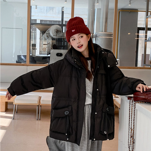 25新款加肥加大码羽绒服女装200斤胖mm轻薄短款大码羽绒外套女冬 - 图2