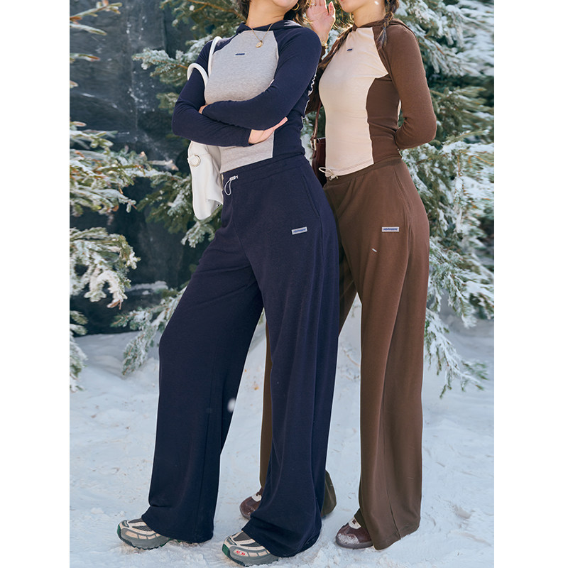 AlphaGym羊绒感瀑布裤2.0直筒裤秋冬阔腿宽松显瘦腿直休闲运动裤,淘宝优惠券,粉丝福利购,淘宝优惠卷