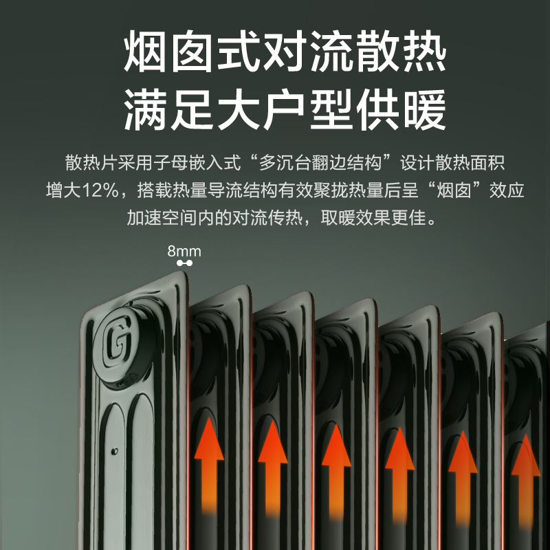 格力新款油汀取暖器家用卧室油汀大面积定时智能恒温电暖器暖风机