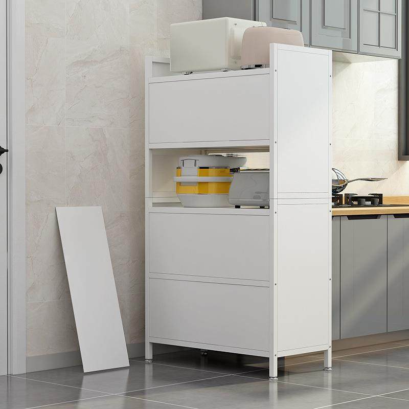 翻盖带门厨房置物架落地多层置物柜多功能微波炉防尘储物收纳柜子,淘宝优惠券,粉丝福利购,淘宝优惠卷