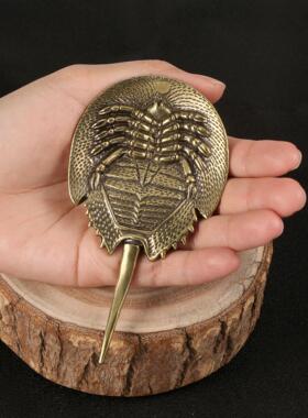 热销仿古做旧聚财中华鳖黄铜摆件远古海洋生物金属工艺品收藏