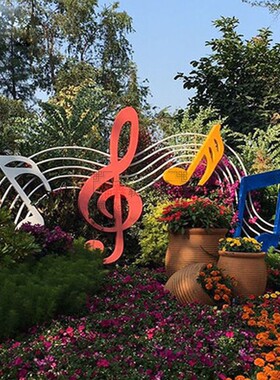 户外园林音符摆件艺术品简约