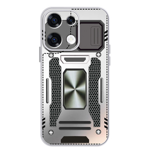 适用opporeno16手机壳男reno16pro新款磨砂0pp0机械面板高级感保护套创意个性潮牌全包防摔硅胶边带绳外壳 - 图3