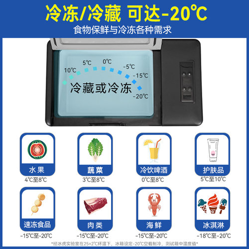 冰虎车载冰箱压缩机制冷12V24V车家两用货车冷冻冷藏汽车小型冰箱 - 图2
