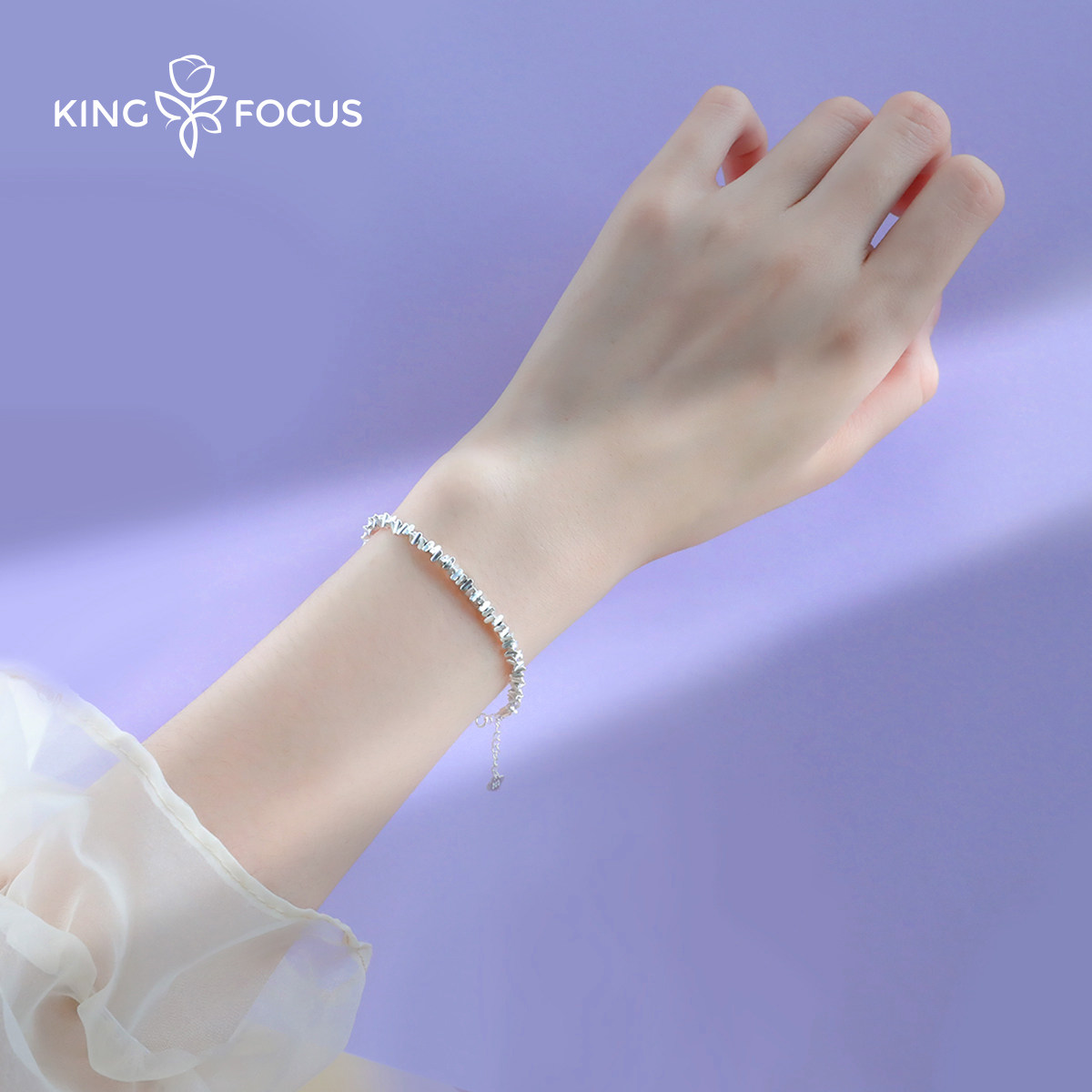 碎银几两999女ins小众设计银手链 秦福炫手链