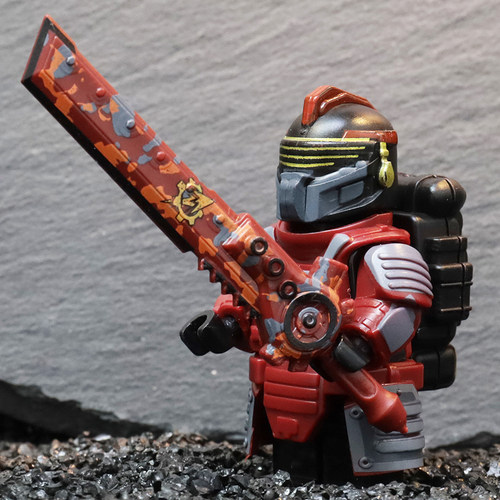 和平精英地铁逃生七级套火焰刀武器轩辕积木人仔手办适用乐高玩具 - 图3