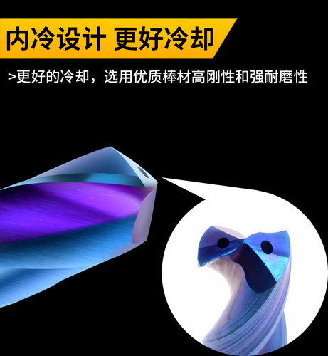 65度内冷钻实心钻整体合金钨钢硬质合金钻头出水加工中心5D - 图1