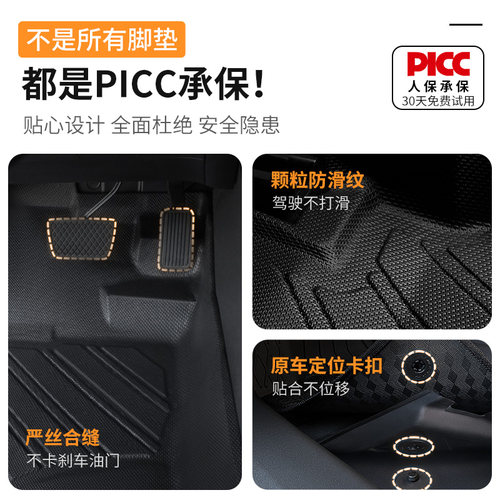 名爵4脚垫mg4ev/zs/mg6/mg5/mg7/hs/zs领航one汽车专用全包围脚垫 - 图0