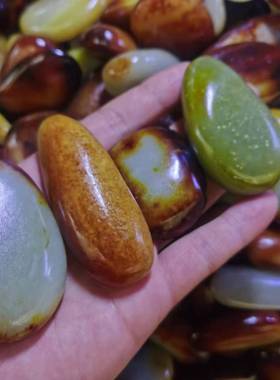 天淼玉器原石手把件和田玉羊脂