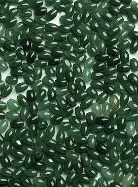 天淼玉器厂翡翠米珠油青珠子