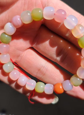 天淼玉器盐源玛瑙佛头老型珠手串