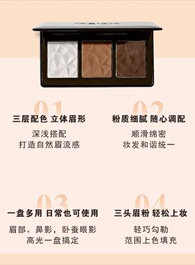 极色妝婳眉眼综合盘持久不脱色柔光亮彩显色哑光眉粉眼影修容自然