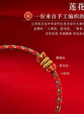 205蛇本命年红绳手链生肖猪虎