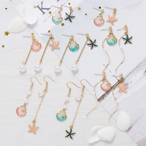 星星贝壳耳夹无耳洞耳环