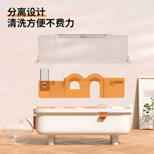 宠物仓鼠笼子小型房子花枝鼠窝金丝熊专用二层超大别墅便携外带笼 - 图1