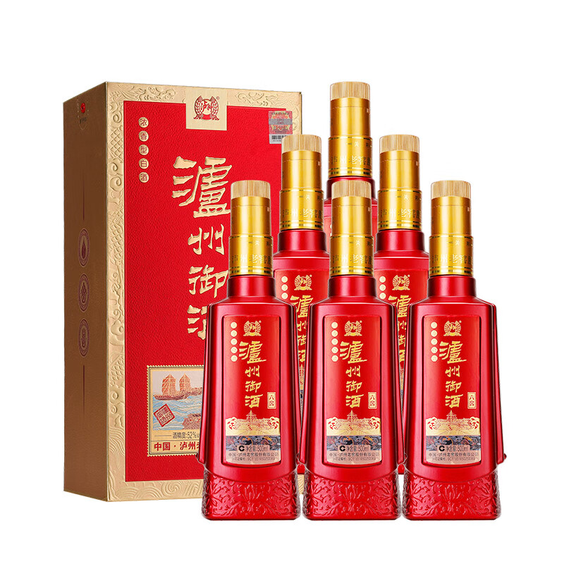 泸州老窖52度御酒禧缘六窖浓香型白酒整箱特价500ml6红瓶婚宴喜酒