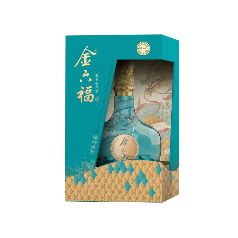 金六福50.8度福锐龙尊兼香型白酒礼盒整箱500ml*6瓶纯粮食酒送礼