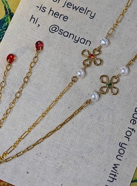 洗手可戴不掉色~幸运四叶草手链