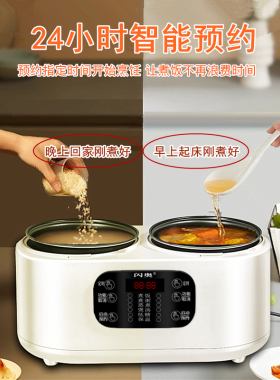 双胆电饭煲智能双控家用分体式两个电饭锅煮饭锅多功能煲汤预约