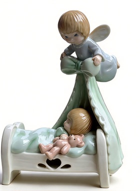 雅致陶瓷守护天使西班牙工艺礼品