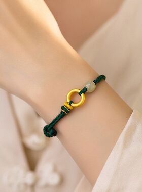 扣手绳2025男风编织新中式ins夏