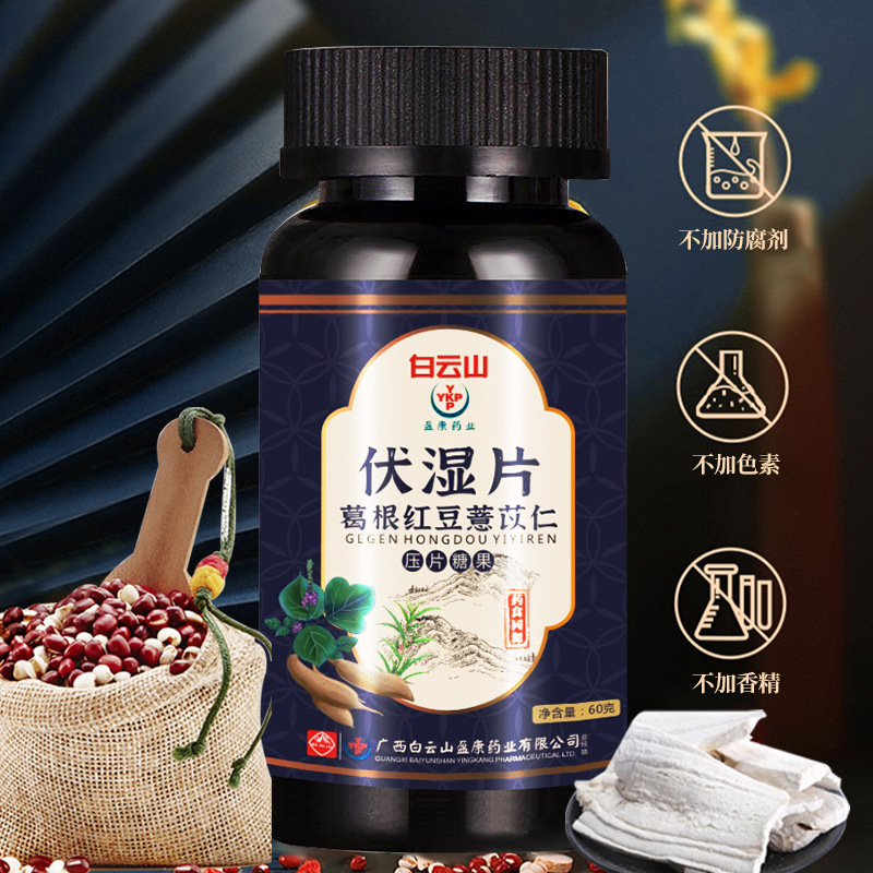 白云山伏湿片茯湿片红豆薏米葛根官方湿气意仁茶薏苡仁广药正品 - 图0