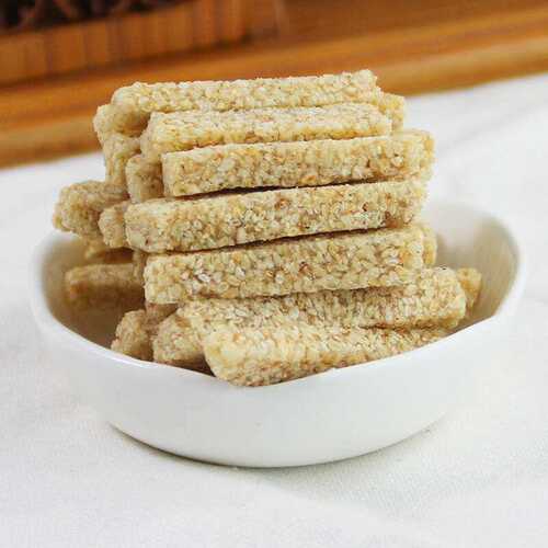 3件包邮 潮汕特产豆帮条 芝麻豆仁条 白芝麻酥 芝麻糖 低糖 250g - 图1