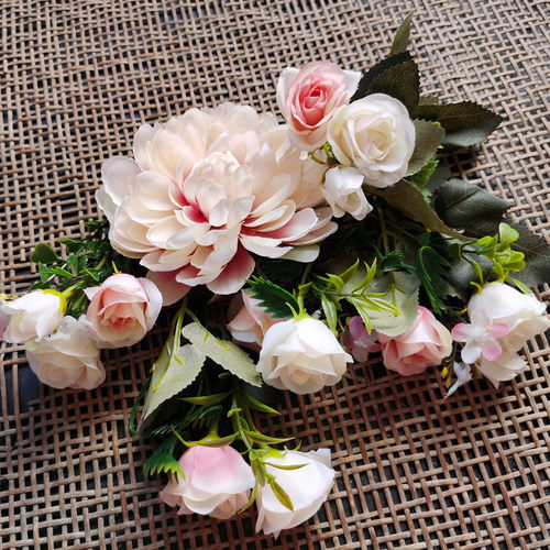 小豆蔻汉服diy材料包花头 手工制作古装国风花朵 花海大世界绢花 - 图1