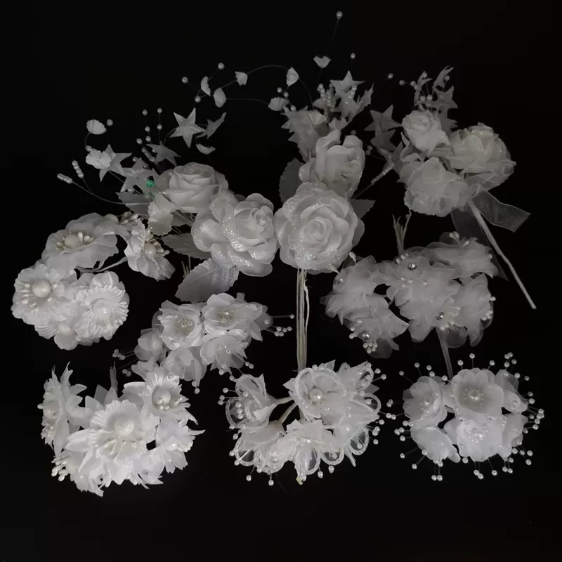 Хуахаи Большой Мир DIY искусственные цветы из шелка белые свадебные фальшивые цветы роза пион с бусиной цветок полный звезды звезды роза