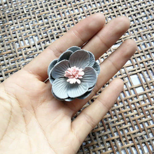 DIY手工布料花朵仿真花头饰发饰配饰配件仿真呢子仿皮革 布花莲花,淘宝优惠券,粉丝福利购,淘宝优惠卷