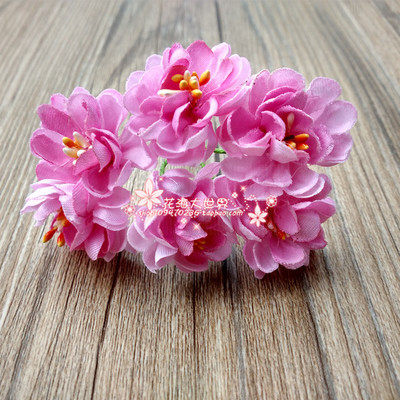 森系渐变糖盒配件DIY花环材料仿真花绢花拍照道具 苹果花 6朵/束,淘宝优惠券,粉丝福利购,淘宝优惠卷