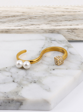 夸张金色s形状戒指复古大戒指简