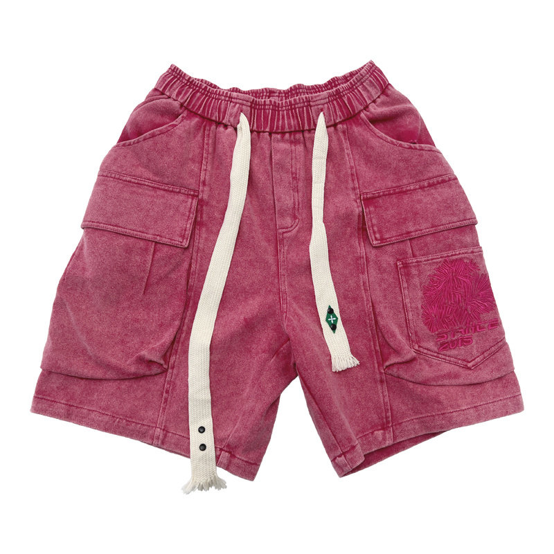 430g克重水洗扎染重磅棉!宽松多袋短裤五分裤潮男时髦跳舞ins风厚,淘宝优惠券,粉丝福利购,淘宝优惠卷