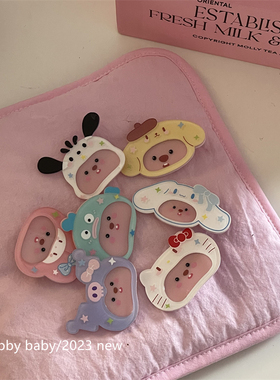 小海狸亚克力少女心发夹边夹