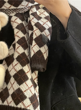 菱格围巾围脖加厚少女心