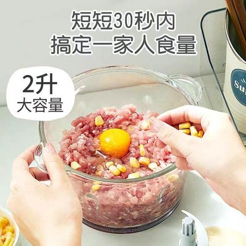 小熊绞肉机家用电动多功能小型绞馅绞菜机切碎机搅肉蒜蓉料理机 - 图2