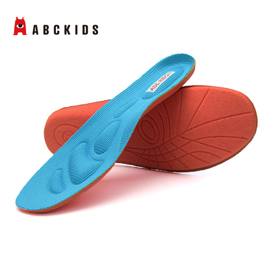 abckids儿童鞋垫男女童运动鞋垫秋冬加绒吸汗防臭宝小孩专用足弓