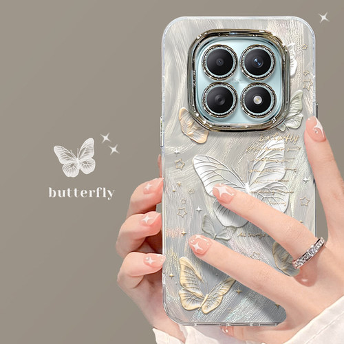 适用梦幻蝴蝶红米note15PRO+手机壳14全包13R镜头12turbo防摔11高级感10挂绳9创意redmi新款女保护套小众外壳 - 图2