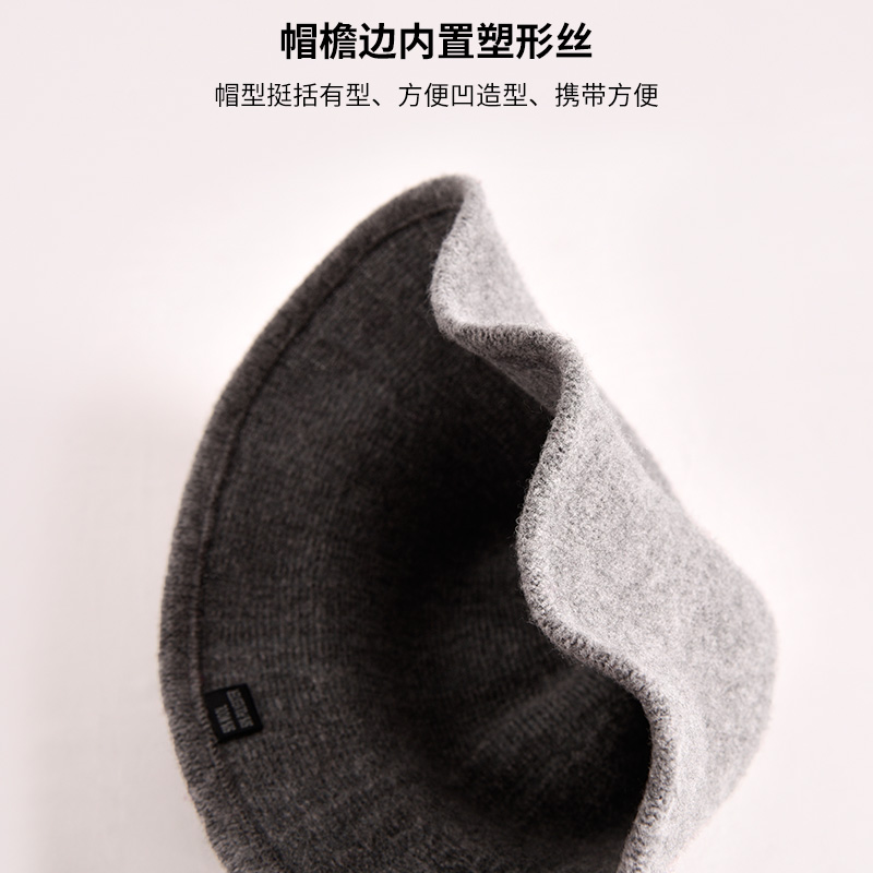 诗麦蝶旗舰店黑色帽子女秋冬百搭渔夫帽韩版潮秋冬季显脸小羊毛呢盆帽时尚复古2