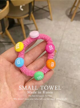 彩色mm豆可爱少女发圈